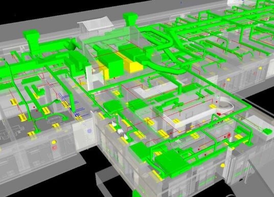 A BIM model of the P-109 Child Development Center interior systems